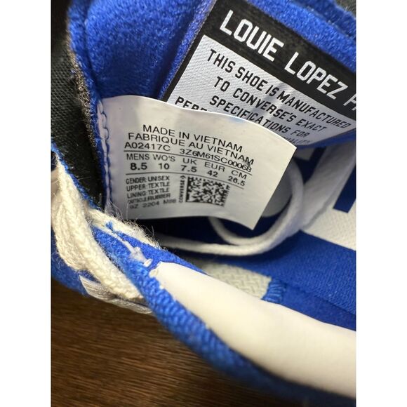 Louie Lopez Pro Blue Converse 8.5M/10W - Picture 5 of 8